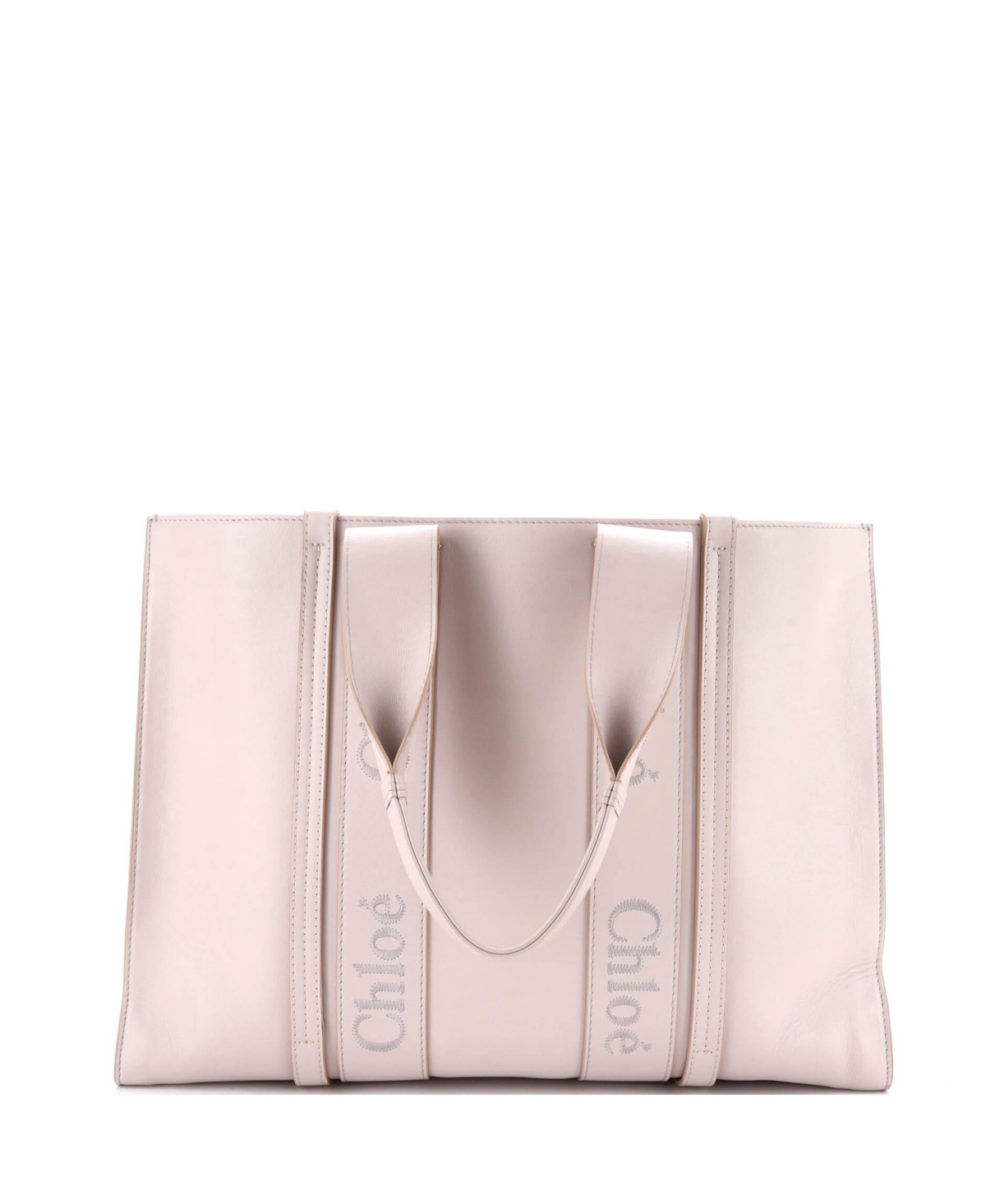 Pre-Owned Chloe Large Woody Tote Leather