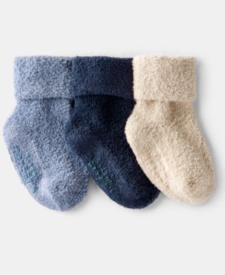 Carter's - Baby Boys 3-Pack Foldover Bootie Socks