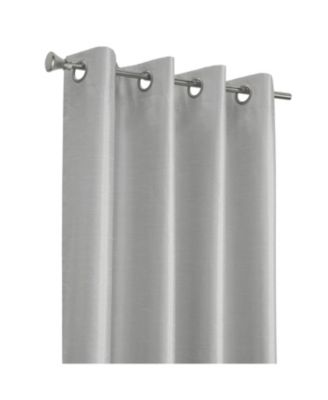 100% Polyester Glacier Balance Temperature Solid Faux Silk Blackout Grommet Curtain Panel 52" x Silver