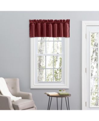 Ellis Stacey 3" Rod Pocket High Quality Fabric Solid Color Window Lined Filler Valance 42"x13" Merlot