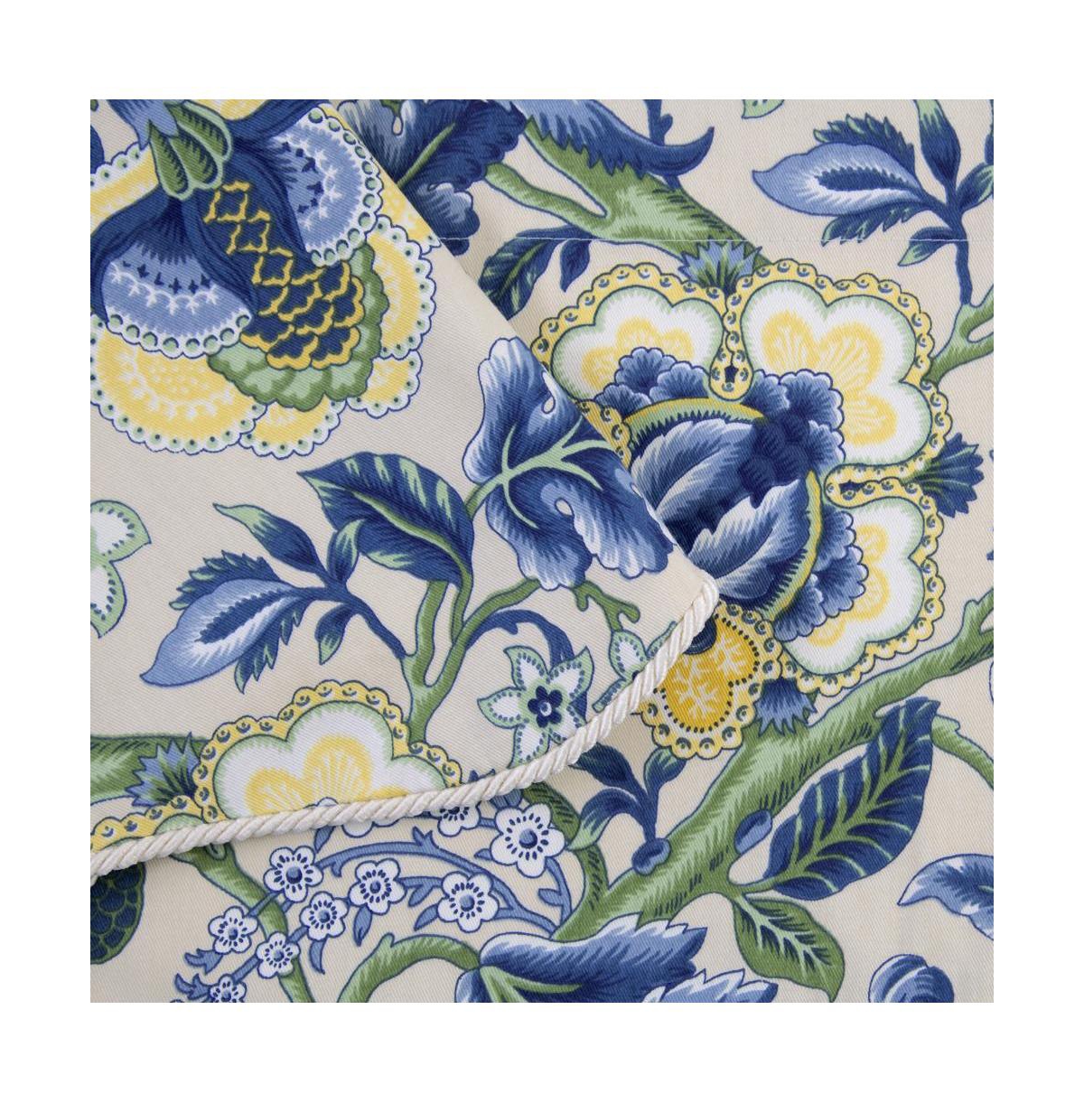 Ellis Curtain Regency Swag Shaped 3" Rod Pocket Valances for Windows 100" x 30" Blue