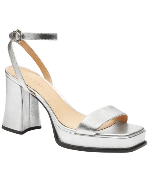 Женские сандалии Coach Tea Rose Platform, цвет: Серебряный