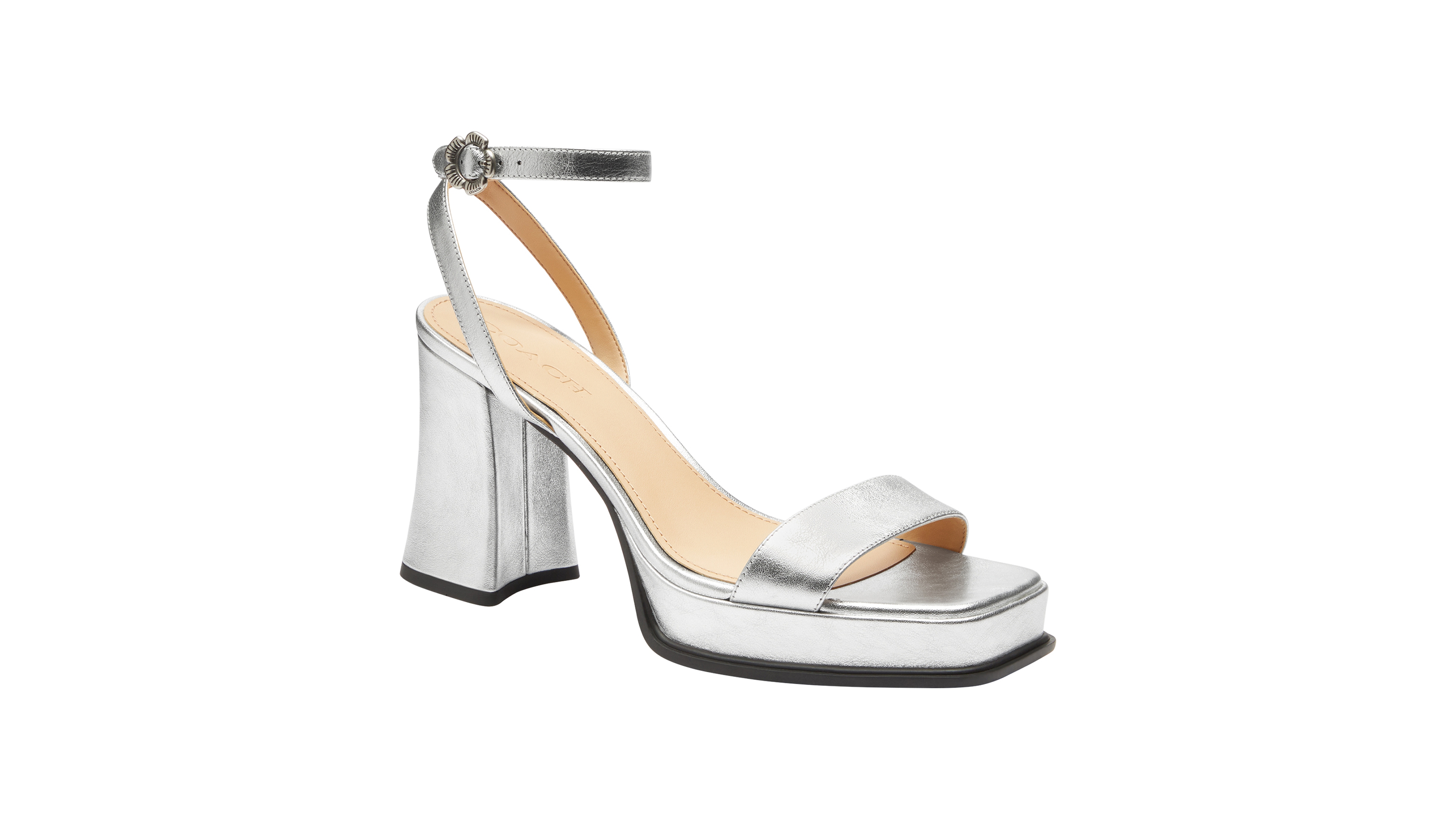 Coach Women's Tea Rose Square Toe Platform Sandals