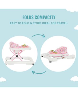 Baby 2-in-1 Ava Walker, Convertible Walker, Height Adjustable Seat, Added Back Support, Detachable-Toy, Spring Pink