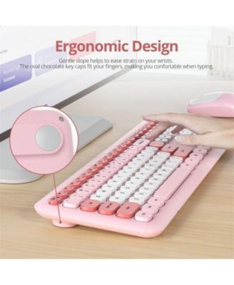 Slim Low-Noise Wireless Keyboard and Mouse Combo for Windows PC and Laptop