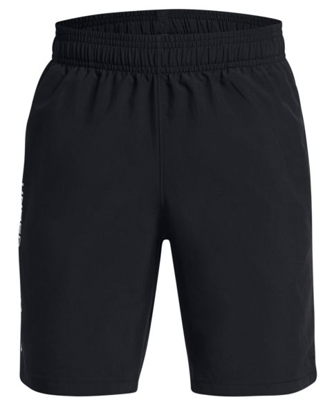 Шорты Under Armour Woven Wordmark Shorts для мальчиков, цвет: Чёрный