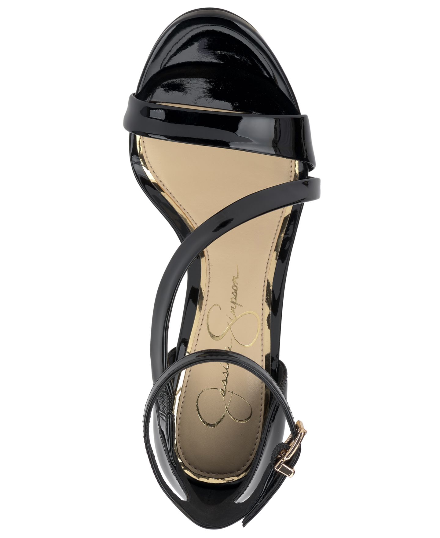 Женские сандалии Jessica Simpson Rayli Strappy Dress Sandals, цвет: Чёрный лаковый — фото 4