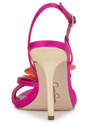 Women's Nivory Sequin Flowers Stiletto Sandals