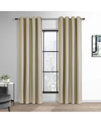 Newberry Blackout Window Treatment Grommet Curtain Panel for Bedroom Livingroom 52" x 108" Linen
