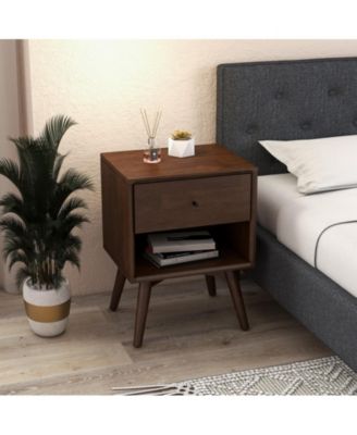 Storage Cabinet with Drawer & Open Shelf