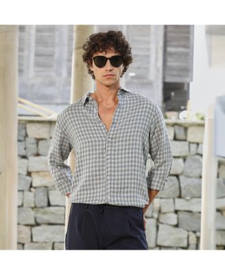 Men's Icy Blue Bi-Check Shirt