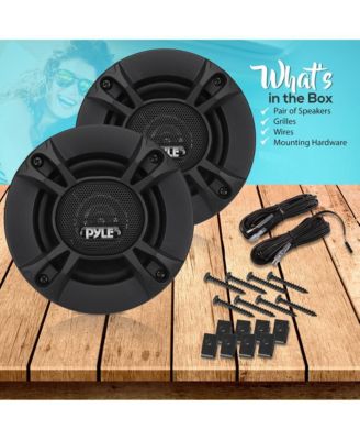 Two-Way Sound Speaker System, 4'' Coaxial Loud Audio, 240 Watts, 4 Ohm Impedance, 3/4'' ASV Voice Coil