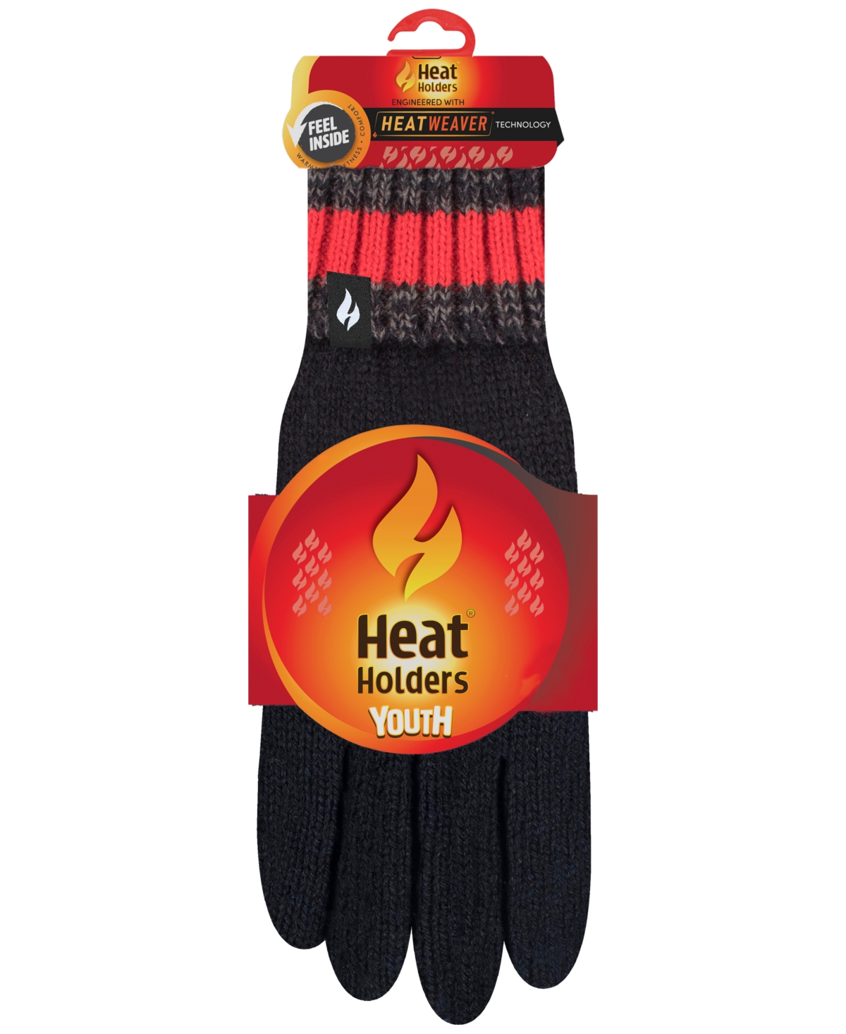 Heat Holders Boys 8-16 Discovery Gloves In Black