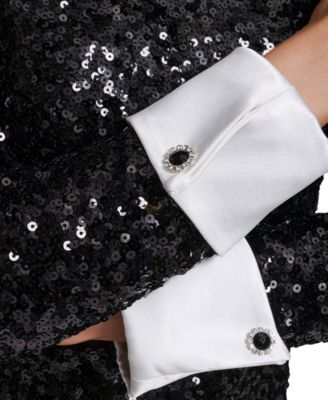 Women's Sequin Embellished Collared Dress