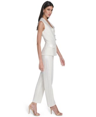 Women's V-Neck Peplum Jumpsuit