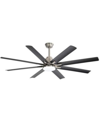 66-inch Modern Sand Nickel 8-blade Ceiling Fan with Intelligent Remote Control and APP Timing Function for Various Indoor Layouts