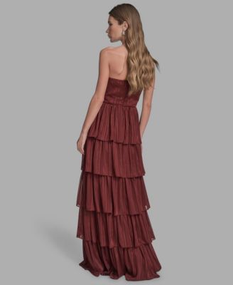 Women's Ruffle Detail Sleeveless Maxi Dress