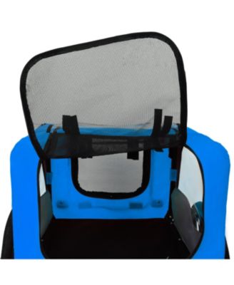 Blue Pet Bike Dog Cart for Bicycle Suitable for Small and Medium Pets Folding Cart Frame Quick Release Wheel Internal Leash