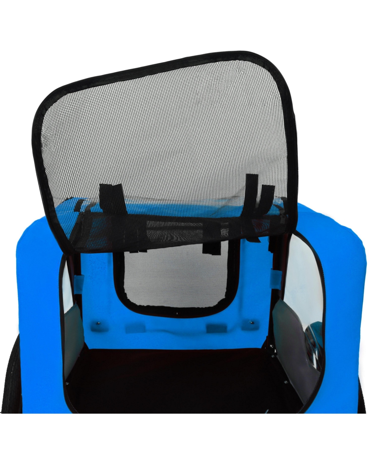 Blue Pet Bike Dog Cart for Bicycle Suitable for Small and Medium Pets Folding Cart Frame Quick Release Wheel Internal Leash