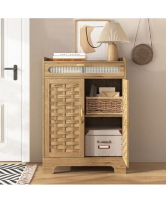 Modern Farmhouse Cabinet with Drawer and Adjustable Shelf