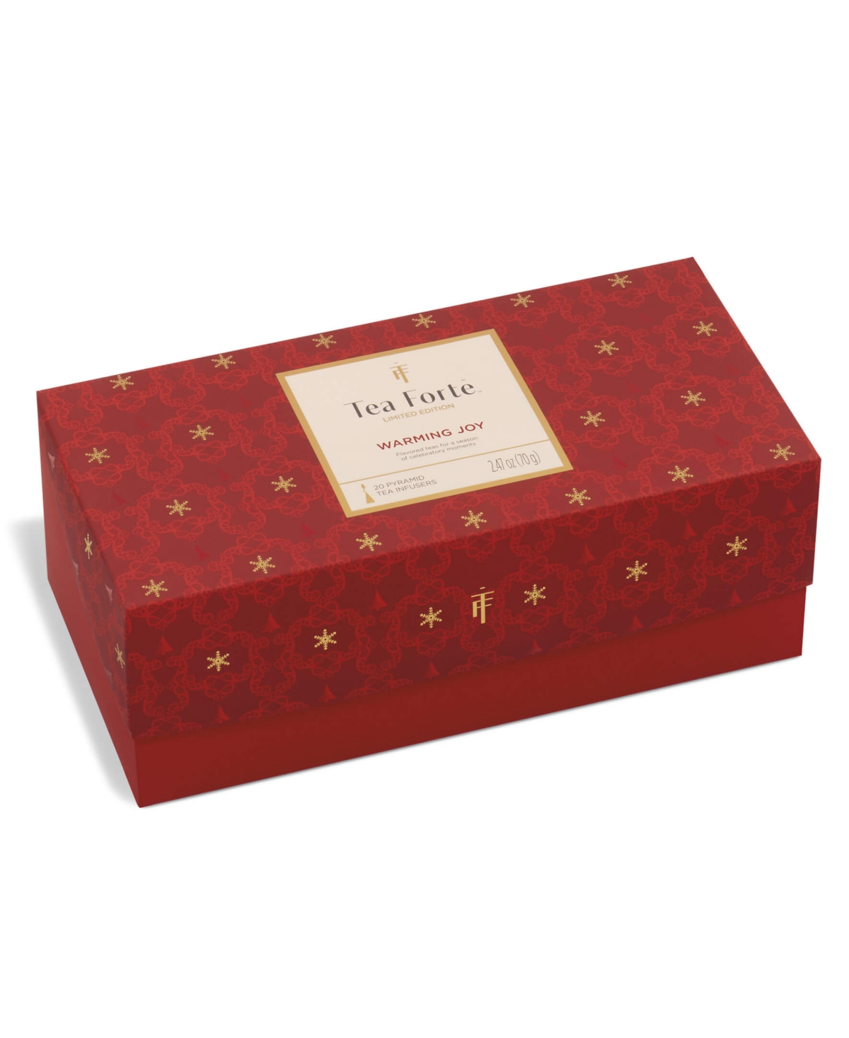 Tea Forte Holiday Warming Joy Bundle With 10-pyramid Infusers, Cafe Cup And Tea Tray In Red