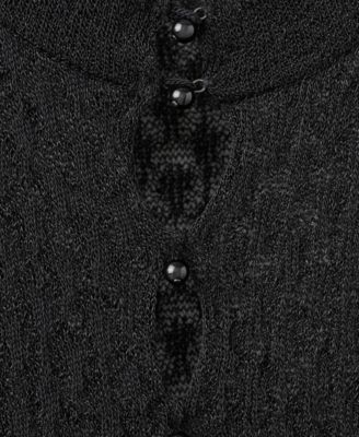 Women's Beading Detail Openwork Knit Sweater