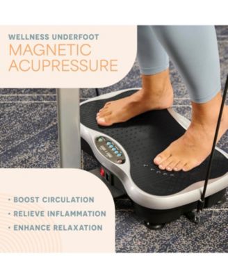 TrimLite Vibration Plate Exercise Machine with Handlebars – Whole Body Vibration Platform for Lymphatic Drainage, Weight Loss & Home Fitness