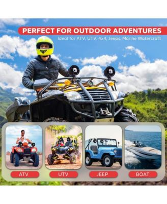 6.5'' Water-Resistant Rated Marine / Off-Road Speakers, UTV PowerSport System (1300 Watt) Pair