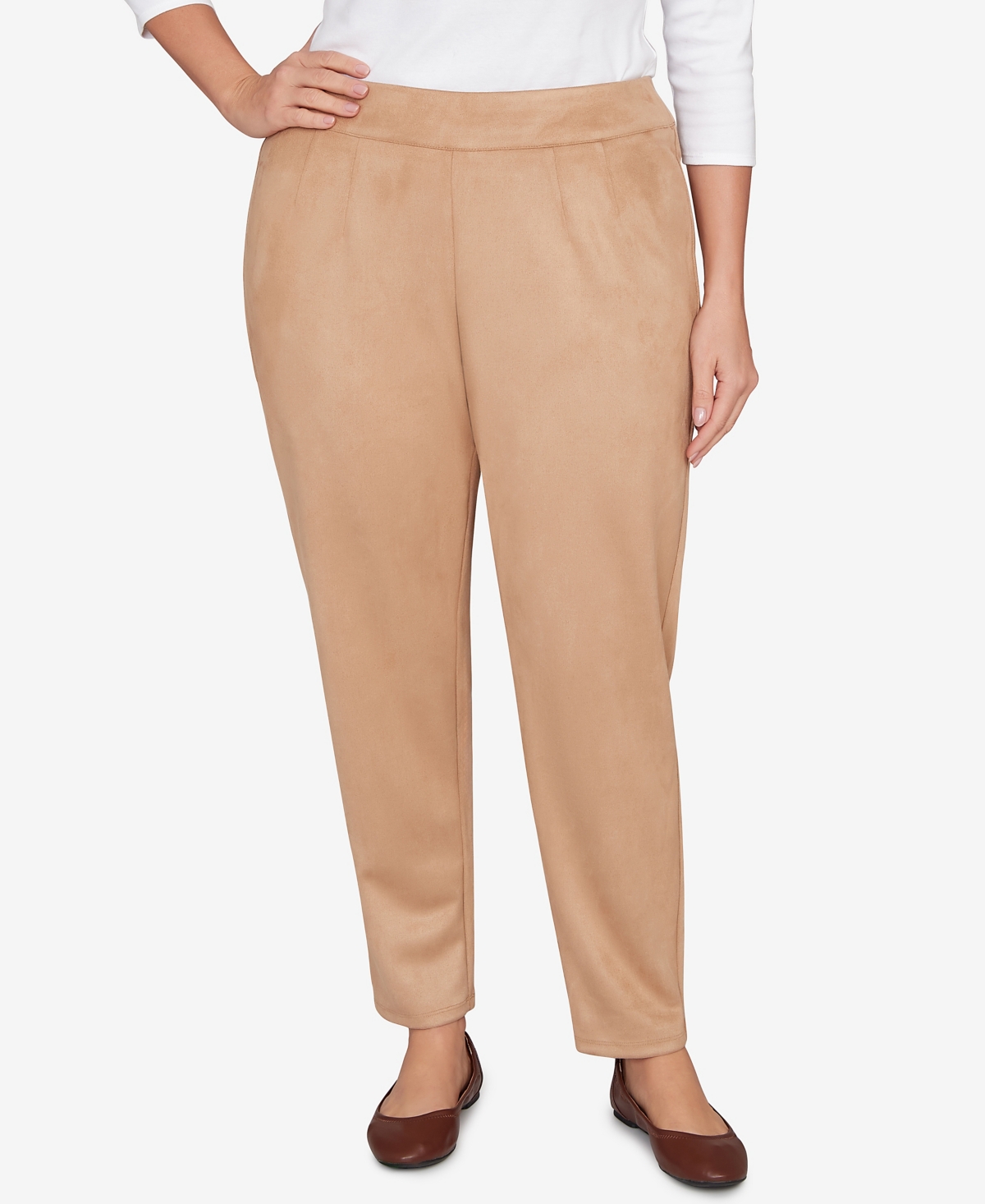Hearts Of Palm Plus Solid Casual Pants