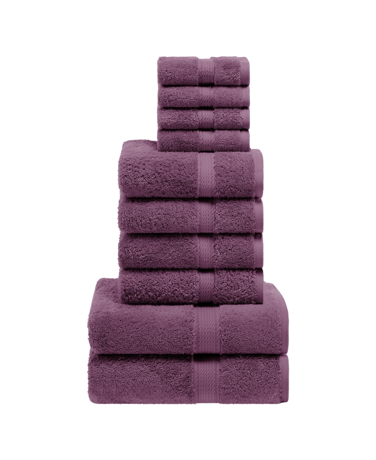Superior Egyptian Cotton 10-pc. Towel Set In Purple