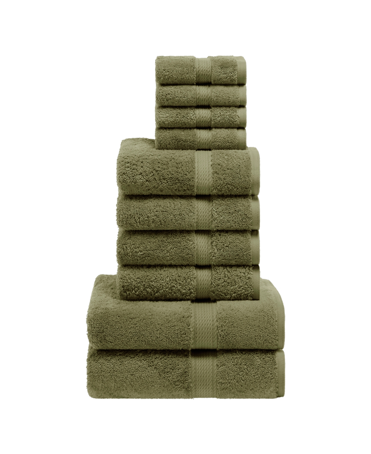 Superior Egyptian Cotton 10-pc. Towel Set In Green