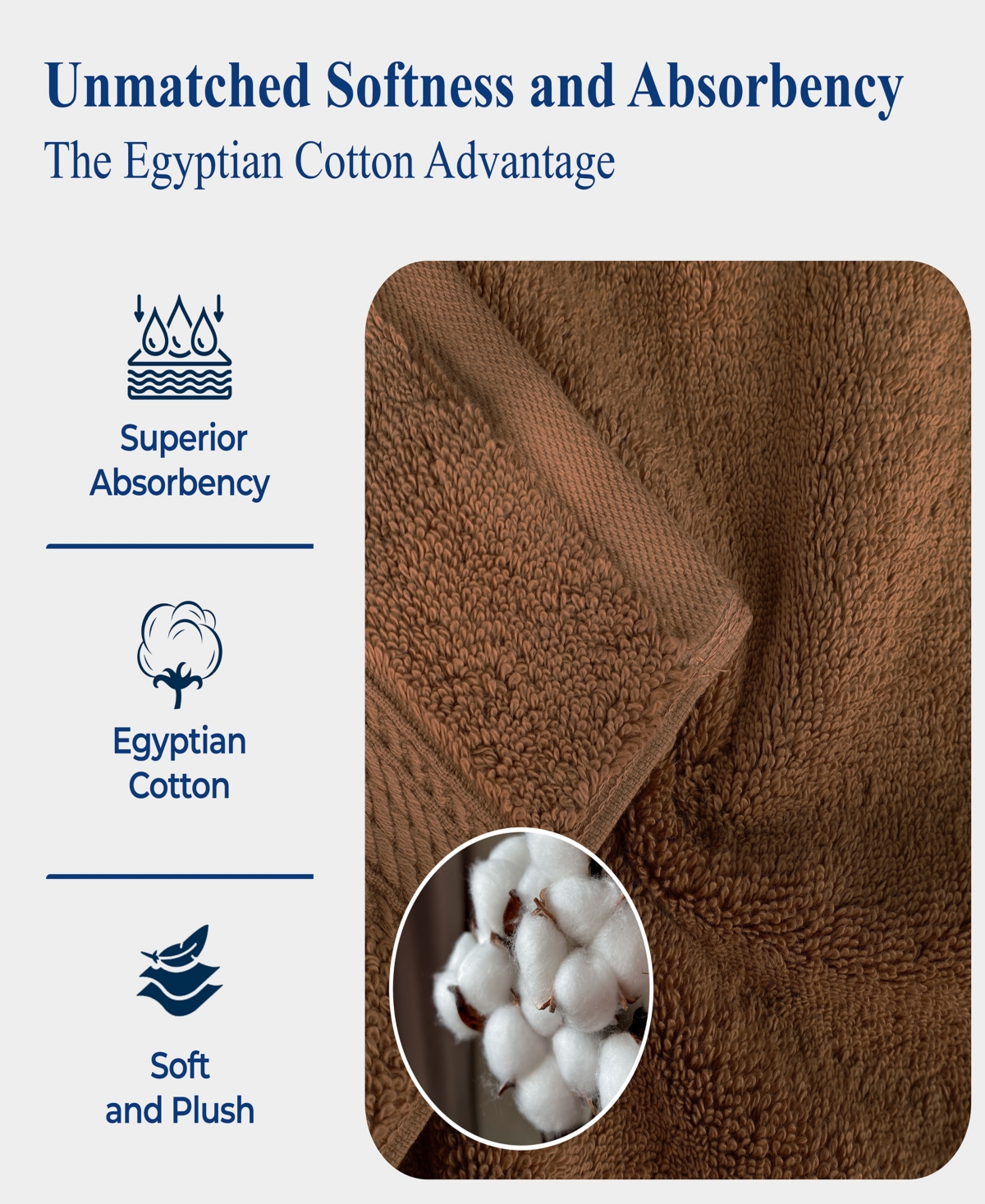Superior Egyptian Cotton 9-pc. Towel Set In Brown