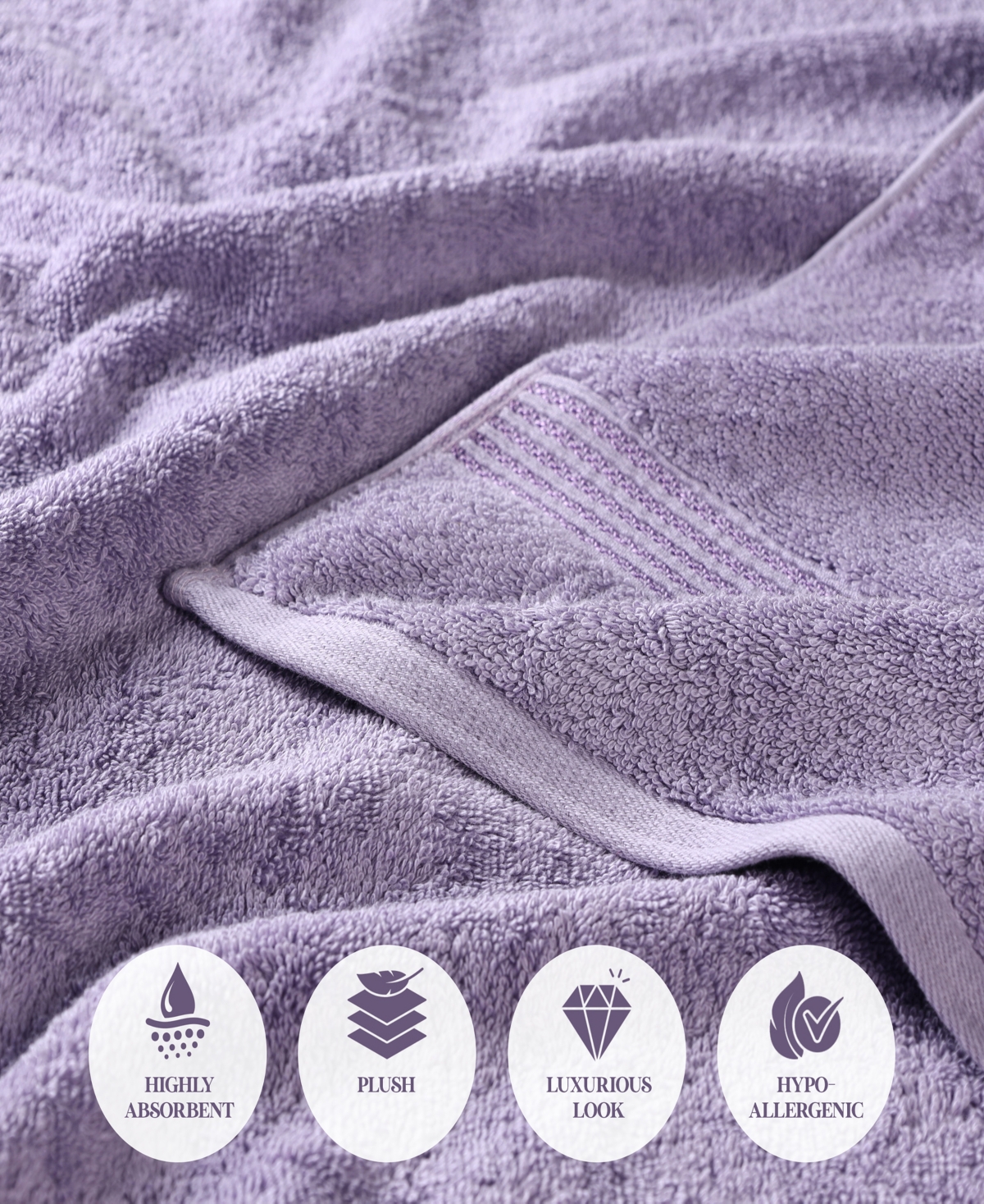 Superior Egyptian Cotton 12-pc. Towel Set In Purple