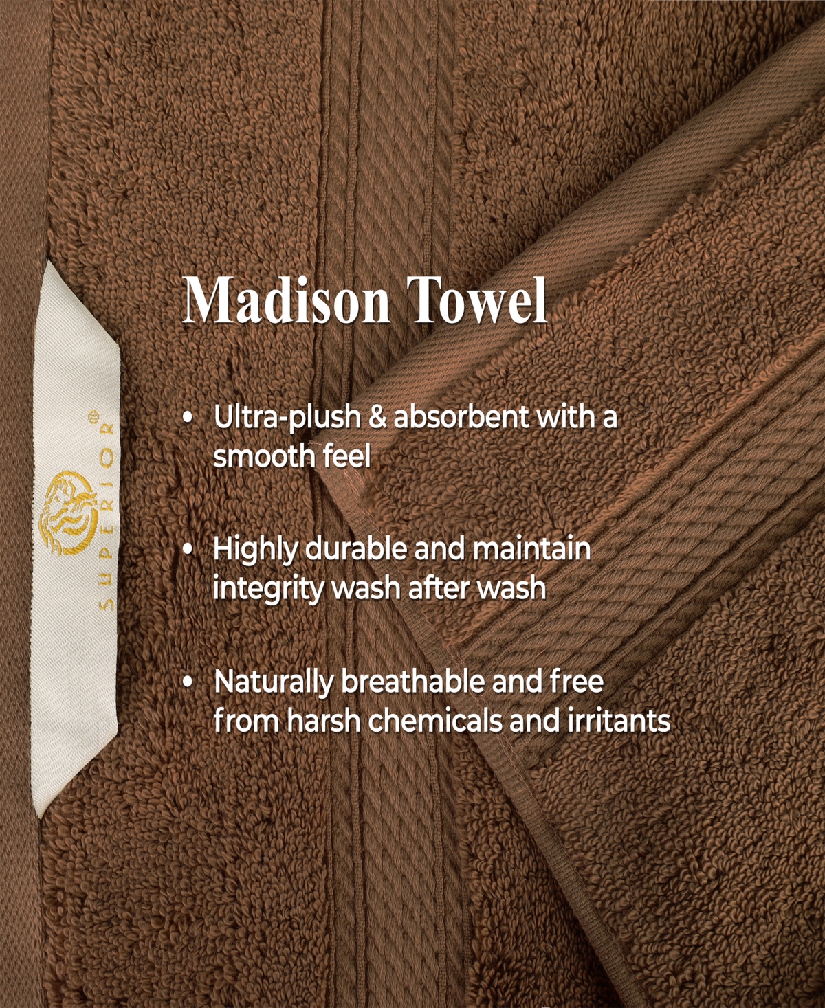 Superior Egyptian Cotton 8-pc. Towel Set In Brown