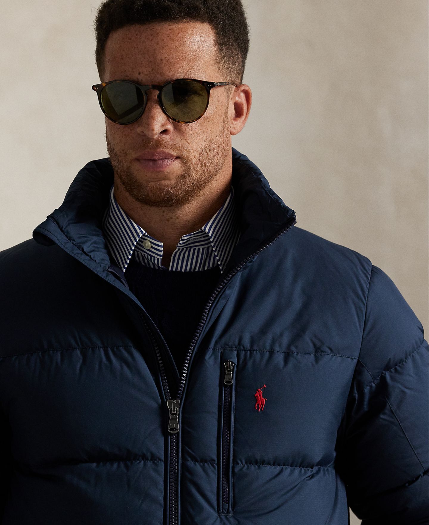 Мужская куртка Polo Ralph Lauren Big & Tall Gorham Down Jacket, цвет: Тёмно-синий — фото 3