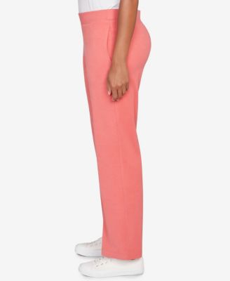 Petite Mid Rise Luxe Rib Knit Leisure Pants