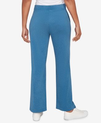 Petite Mid Rise Luxe Rib Knit Leisure Pants