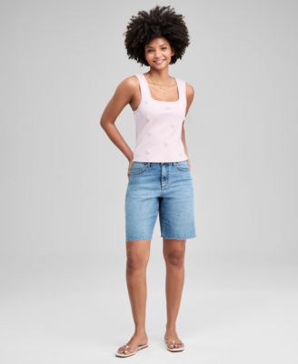 Petite Embellished Pearl-Cluster Tank Top, Macy's Exclusive