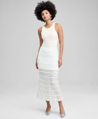 And Now This - Women's Textured Maxi Skirt