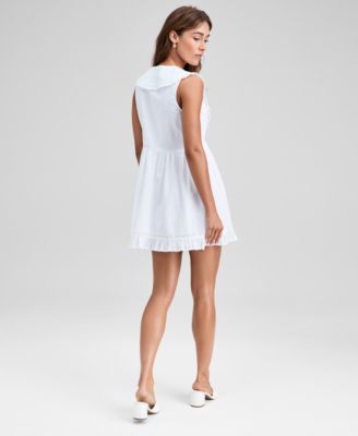Women's Sailor Collar Cotton Mini Dress, Macy's Exclusive