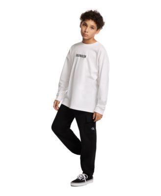 Calvin Klein - Boys 8-20 Impact Font Long Sleeve T-Shirt