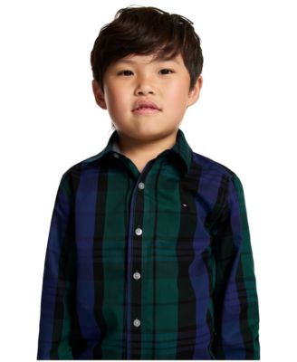 Boys' 2T-7 Plaid Long-Sleeve Shirt