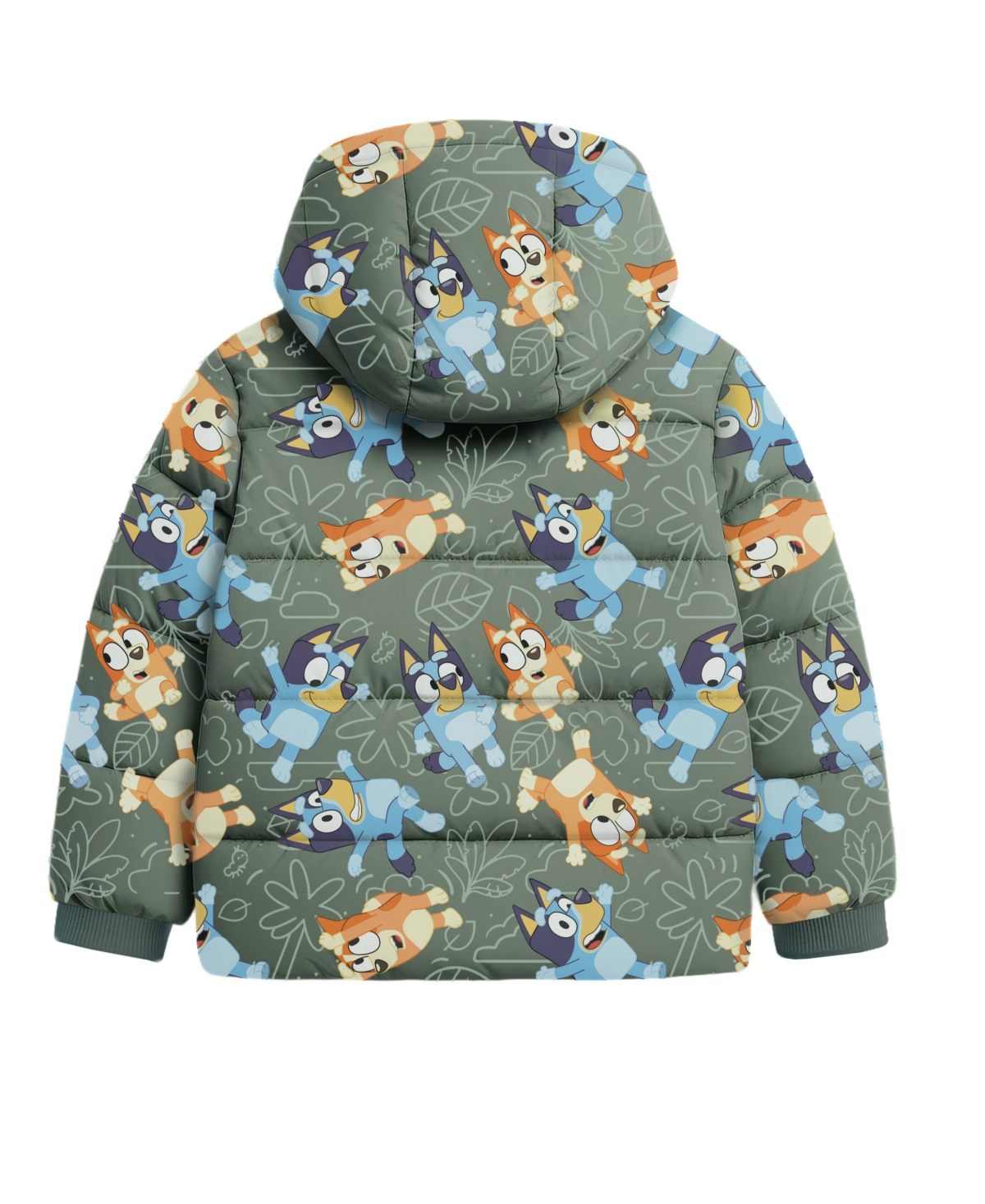 Bluey Boys 2T-7 Printed Puffer Jacket