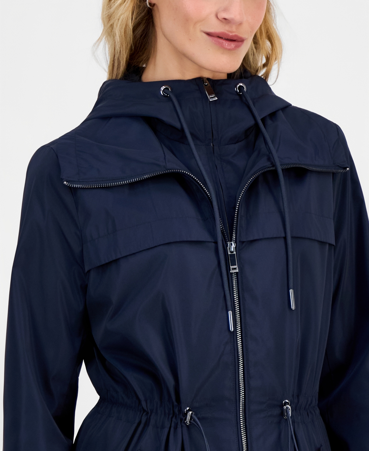Calvin Klein Women's Bibbed Hooded Anorak Coat