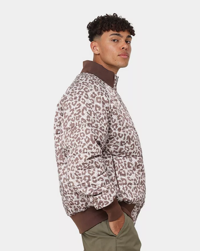 Mens Leopard Print Puffer Jacket - thumbnail 4