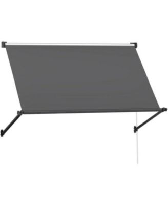 Retractable Awning, 40"x80" Manual Outdoor Awnings for Door Entrance, Sun Shade Canopy