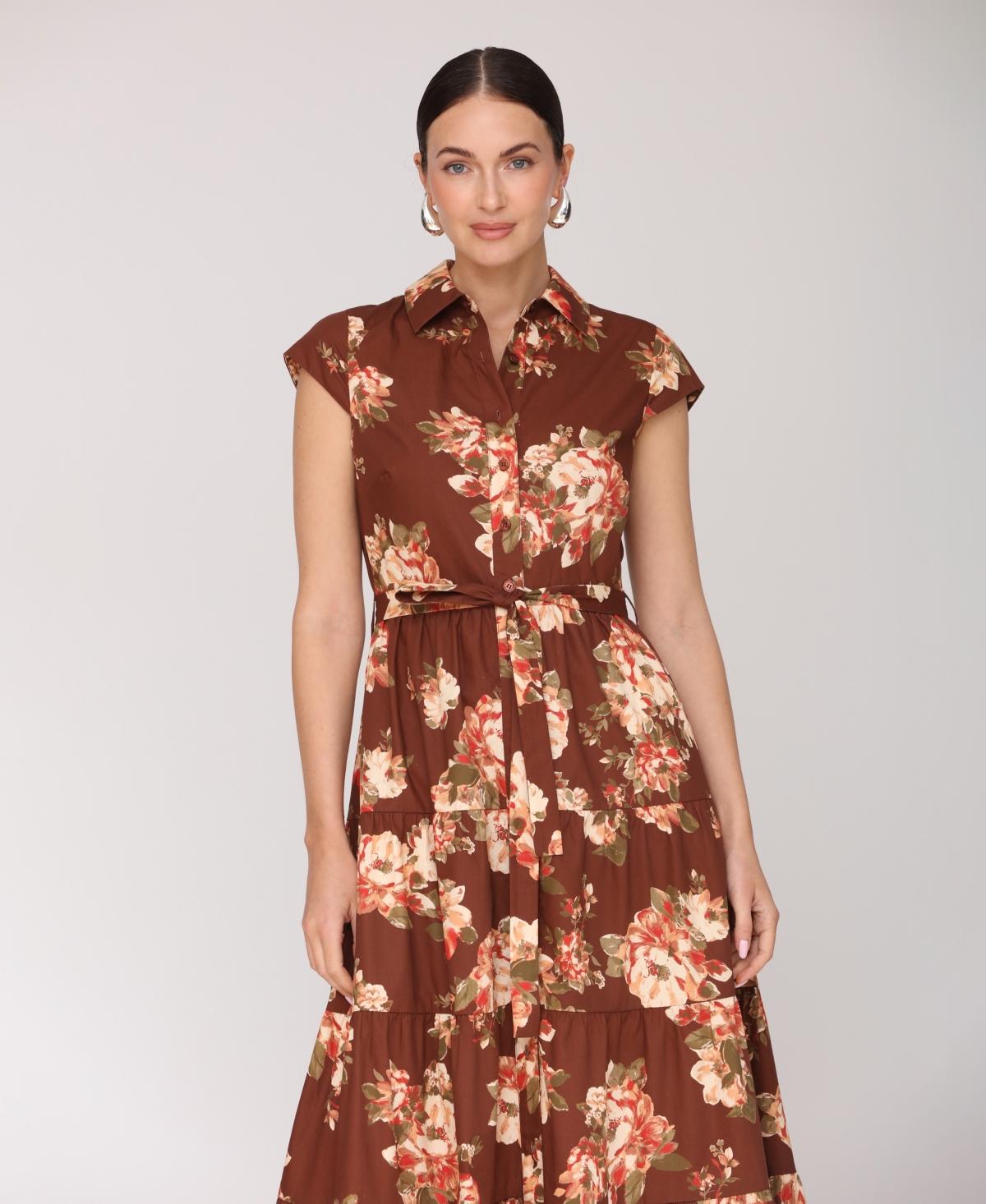 Avec Les Filles Women's Short-Sleeve Maxi Dress