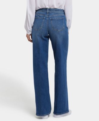 Petite Teresa Wide Leg Contoured Seam Jeans