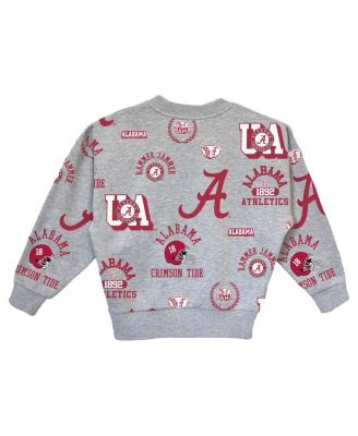 Big Girls Gray Alabama Crimson Tide Always On Repeat Pullover Sweatshirt