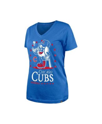 Women's Royal Chicago Cubs Little Miss 2 V-Neck T-Shirt